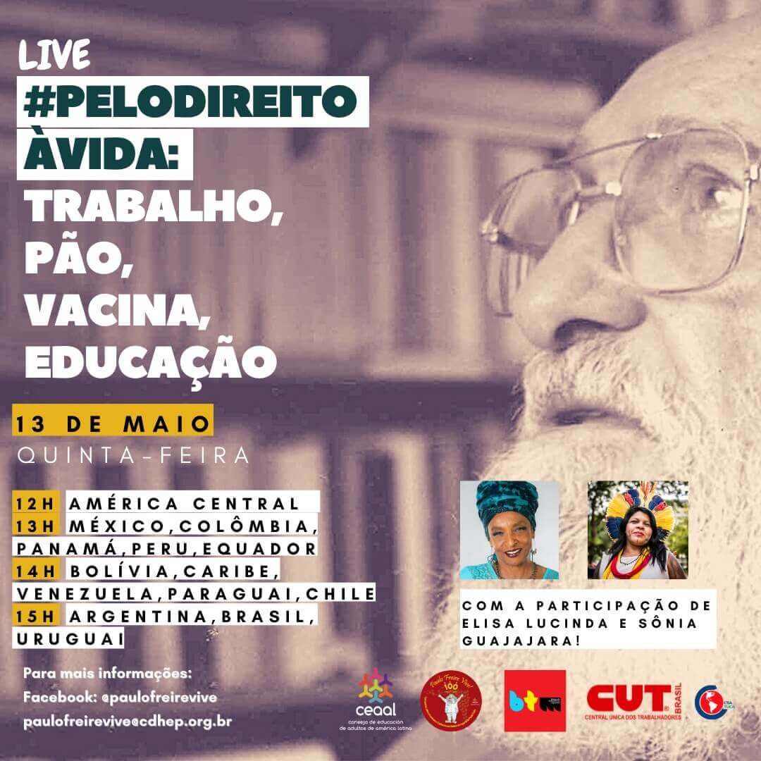 LIVE #Pelodireitoàvida: Trabalho, pão, vacina e educação