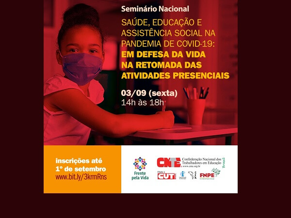 Seminário Saúde, Educação e Assistência Social na pandemia de COVID-19 acontece na sexta, dia 3