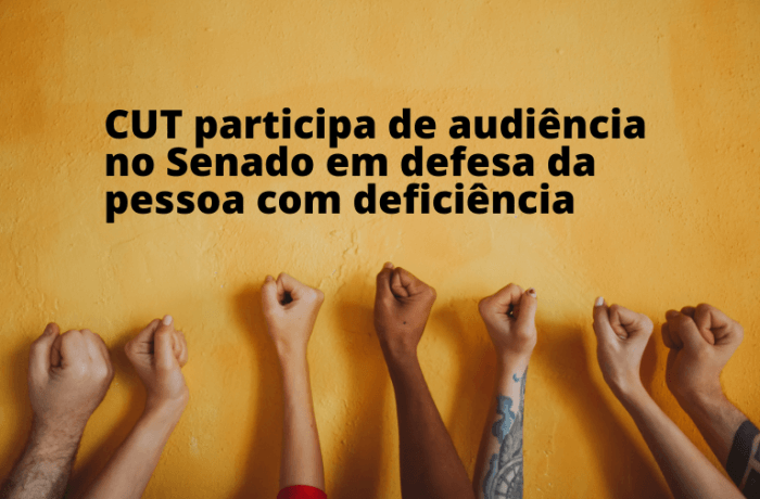 CUT participa de audiência no Senado em defesa da pessoa com deficiência