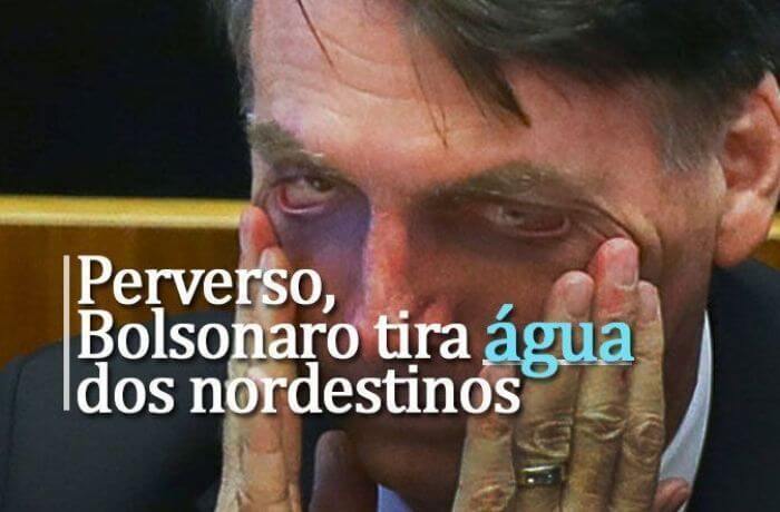 A poucos dias de ir embora, Jair volta a cortar verbas e deixa Nordeste sem água